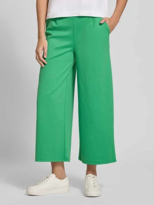 Spodnie o kroju wide fit z elastycznym pasem Model 'Kate' Ichi