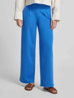 Spodnie o kroju wide fit z elastycznym pasem Model 'KATE' Ichi