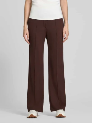 Spodnie o kroju wide fit z mieszanki wiskozy Christian Berg Średniobrązowy