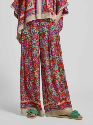 Spodnie o luźnym kroju o szerokim fasonie z mieszanki wiskozy i jedwabiu model 'JOEK' Essentiel Antwerp