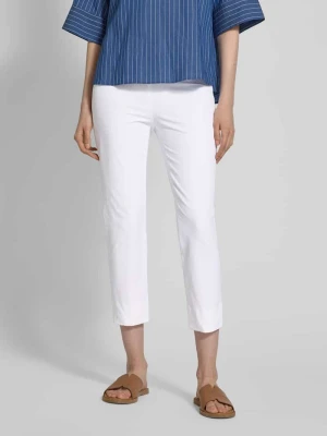 Spodnie o luźnym kroju skinny fit w skróconym kroju RAFFAELLO ROSSI Biały