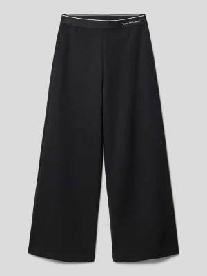 Spodnie o luźnym kroju z mieszanki wiskozy z elastycznym pasem Calvin Klein Jeans