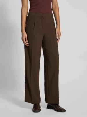 Spodnie o luźnym kroju z zakładkami w pasie i bocznymi, wpuszczanymi kieszeniami model ‘TINNI’ Selected Femme