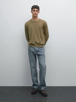 Spodnie O Prostym Kroju - Indygo - - Massimo Dutti - Mężczyzna