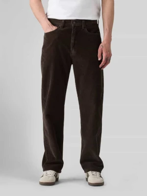 Spodnie o prostym kroju loose fit ze sztruksu z czystej bawełny model '565™' Levi's Ciemnobrązowy