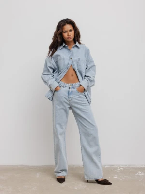 Zdjęcie produktu Spodnie o prostym kroju w kolorze LIGHT BLUE - REFLECT-L Marsala