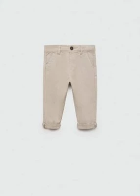 Bawełniane spodnie chinos MANGO BABY