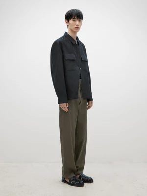 Spodnie O Prostym Kroju Z Diagonalu – Limited Edition - Norkowy - - Massimo Dutti - Mężczyzna