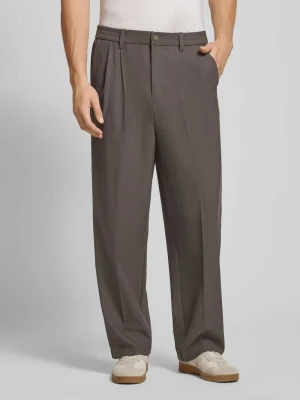 Spodnie o prostym kroju z dodatkiem wiskozy model 'Grant' Casual Friday Antracytowy