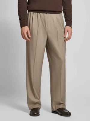 Spodnie o prostym kroju z dodatkiem wiskozy model 'Grant' Casual Friday Jasnobrązowy