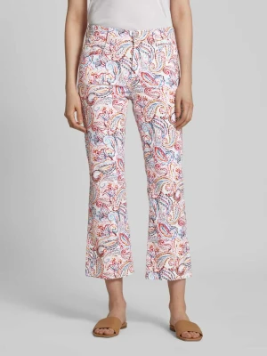 Spodnie o rozkloszowanym i skróconym kroju Gardeur