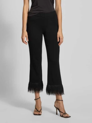Spodnie o rozkloszowanym kroju z mieszanki wiskozy z frędzlami TONI