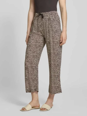 Spodnie o skróconym kroju regular fit z zakładkami w pasie Opus