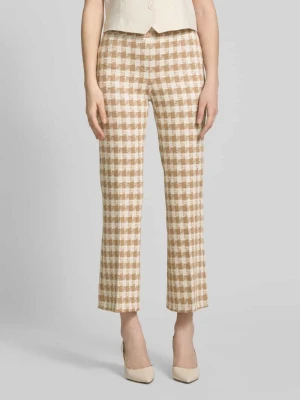 Spodnie o skróconym kroju w kant model ‘NANETTE’ SEDUCTIVE