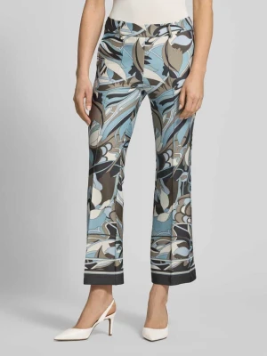 Spodnie o skróconym kroju we wzór na całej powierzchni model 'FRANCOISE' CAMBIO