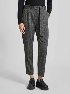 Spodnie o skróconym kroju z wiązanym paskiem Zero