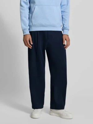 Spodnie o szerokim kroju z czystej bawełny model ‘MURRAY’ Tommy Hilfiger Granatowy