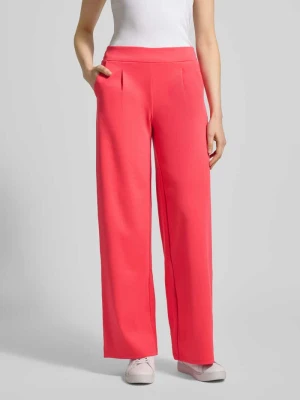 Spodnie o kroju wide fit z elastycznym pasem Model 'KATE' Ichi