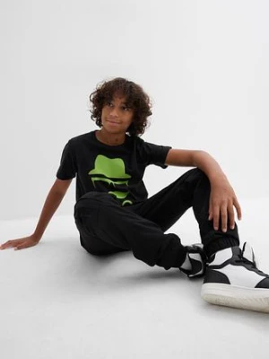 Spodnie ocieplane chłopięce z gumką w talii, regular fit bonprix