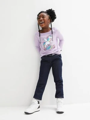 Spodnie ocieplane na podszewce z dżerseju, średni stan bonprix