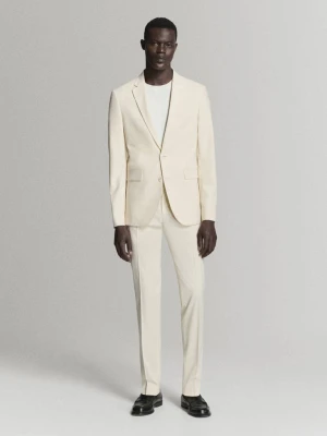 Spodnie garniturowe Paris slim fit kremowy / écru - Mężczyzna - - MANGO MAN