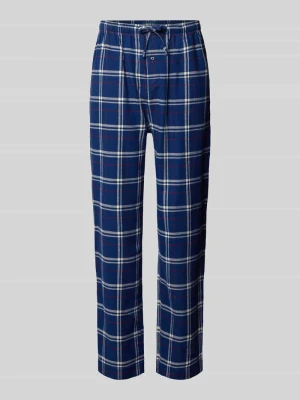 Spodnie od piżamy o kroju comfort fit z czystej bawełny Polo Ralph Lauren Granatowy