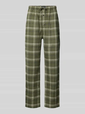 Spodnie od piżamy o kroju comfort fit z czystej bawełny Polo Ralph Lauren Oliwkowy