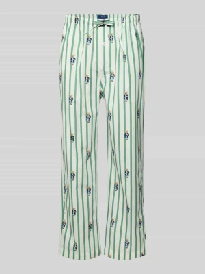 Spodnie od piżamy o kroju comfort fit ze wzorem Polo-Bear model ‘PJ PANT-SLEEP-BOTTOM’ Polo Ralph Lauren Underwear
