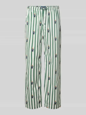 Spodnie od piżamy o kroju regular fit z czystej bawełny Polo Ralph Lauren Zielony
