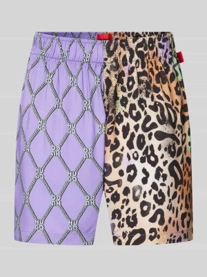 Spodnie od piżamy o kroju regular fit z detalem z logo model ‘NAOKO’ HUGO