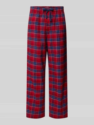 Spodnie od piżamy o kroju relaxed fit z czystej bawełny Tommy Hilfiger Czerwony