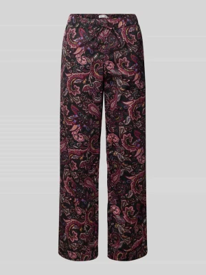 Spodnie od piżamy o kroju relaxed fit z nadrukiem paisley na całej powierzchni Christian Berg Woman