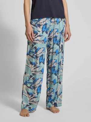 Spodnie od piżamy o kroju straight leg z plisami model ‘Mix+Relax’ Schiesser