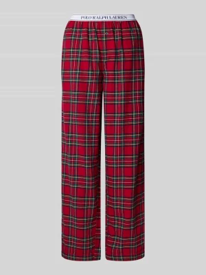 Spodnie od piżamy o szerokim kroju z ozdobnym guzikiem model ‘Cozy’ Polo Ralph Lauren