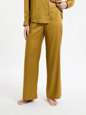 Spodnie od piżamy satynowe w paski Etam
