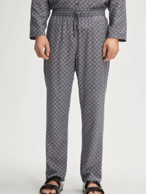 Spodnie od piżamy w kolorze ciemnoszarym z motywem chabrów Joop