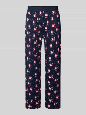 Spodnie od piżamy z elastycznym paskiem z logo Christian Berg Men