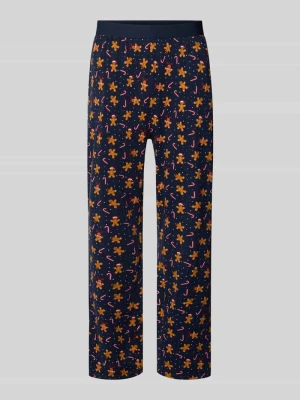 Spodnie od piżamy z elastycznym paskiem z logo Christian Berg Men