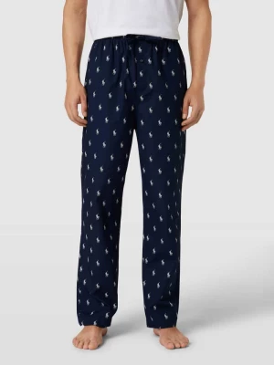 Spodnie od piżamy z logo na całej powierzchni model ‘Aopp’ Polo Ralph Lauren Underwear