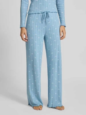 Spodnie od piżamy z szeroką nogawką i ażurowym wzorem Jake*s Casual