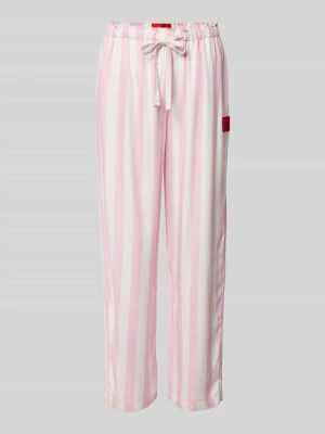 Spodnie od piżamy z wiskozy ze wzorem w paski HUGO