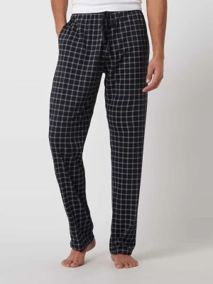 Spodnie od piżamy z wzorem w kratę Huber Bodywear