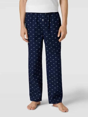 Spodnie od piżamy ze wzorem z logo na całej powierzchni model ‘LOGO’ Polo Ralph Lauren Underwear
