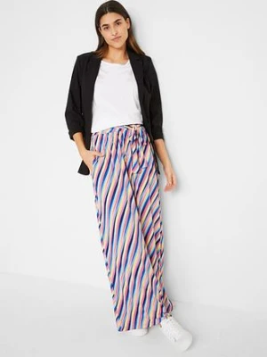 Spodnie palazzo z dżerseju w paski, z miękkiego materiału z wiskozą bonprix