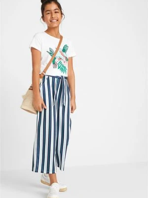 Spodnie palazzo z elastycznym paskiem bonprix