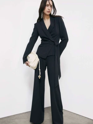 Spodnie palazzo z krepy PATRIZIA PEPE