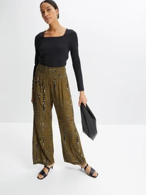 Spodnie palazzo z lejącej wiskozy bonprix