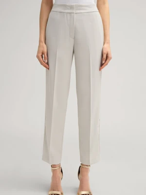 Spodnie Pauleen z krepy w kolorze szarobeżowym Joop