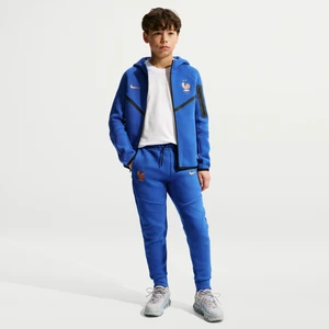 Spodnie piłkarskie dla dużych dzieci (chłopców) Nike FFF Tech Fleece - Niebieski