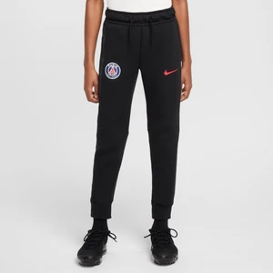 Spodnie piłkarskie dla dużych dzieci (chłopców) Nike Paris Saint-Germain Tech Fleece - Czerń